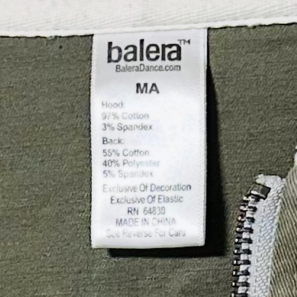 Balera |  Olive Green Utility Jacket / Bomber Jacket with Gray Hood and Cuffs - Picture 6 of 7